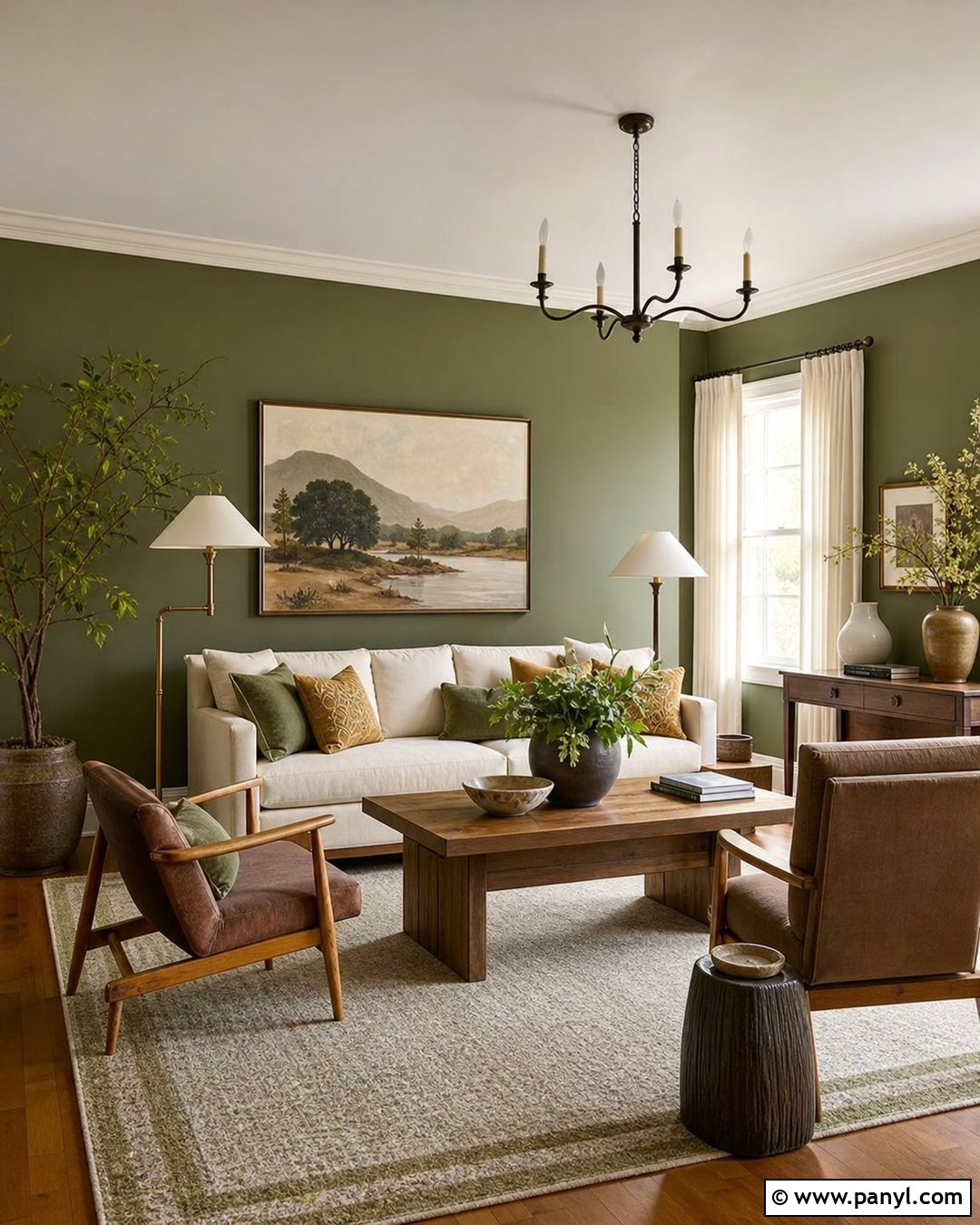 Moss Green Living Room Walls - 45 wall colors for living room ideas