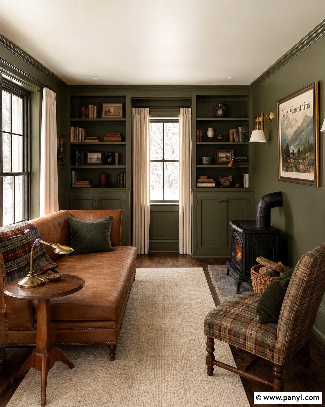 Moss Green Lodge Walls - 20 Lodge Wall Colors