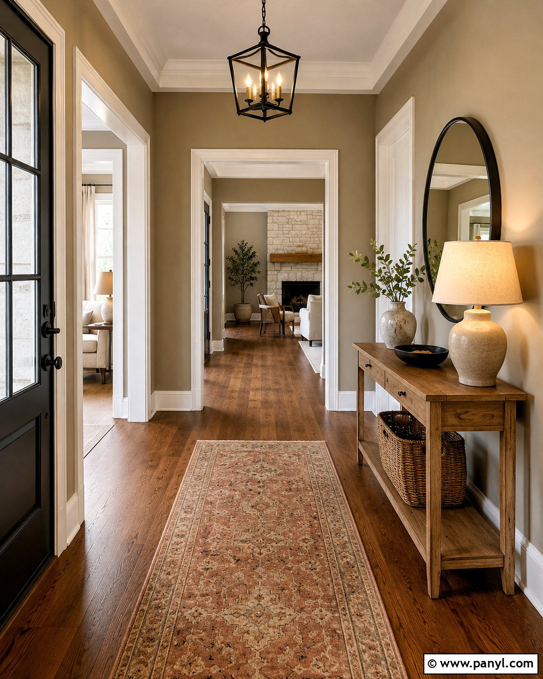Moth Wing Entryway With Wood Console - 40 moth wing sherwin williams ideas