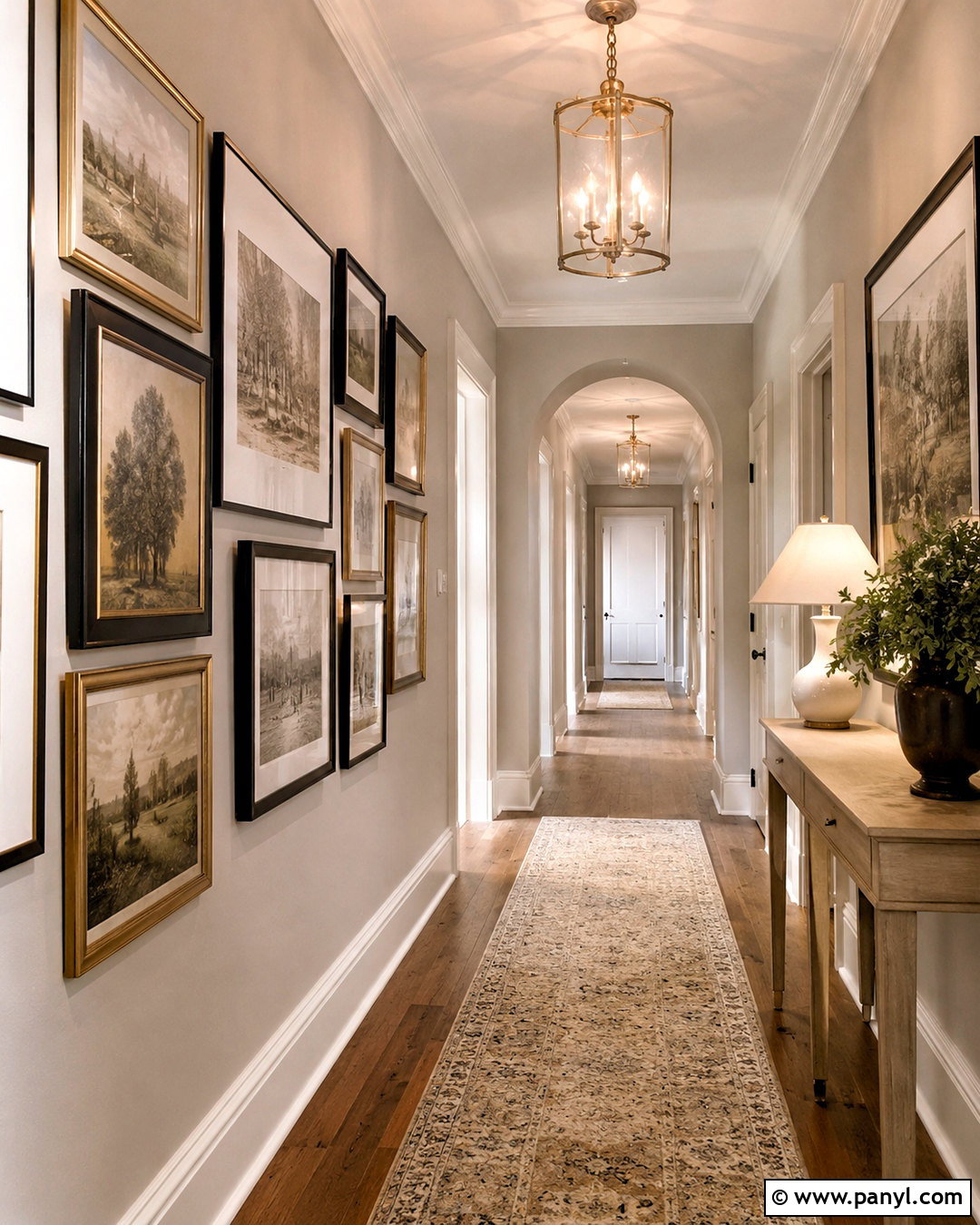 Moth Wing Hallway With Gallery Wall - 40 moth wing sherwin williams ideas