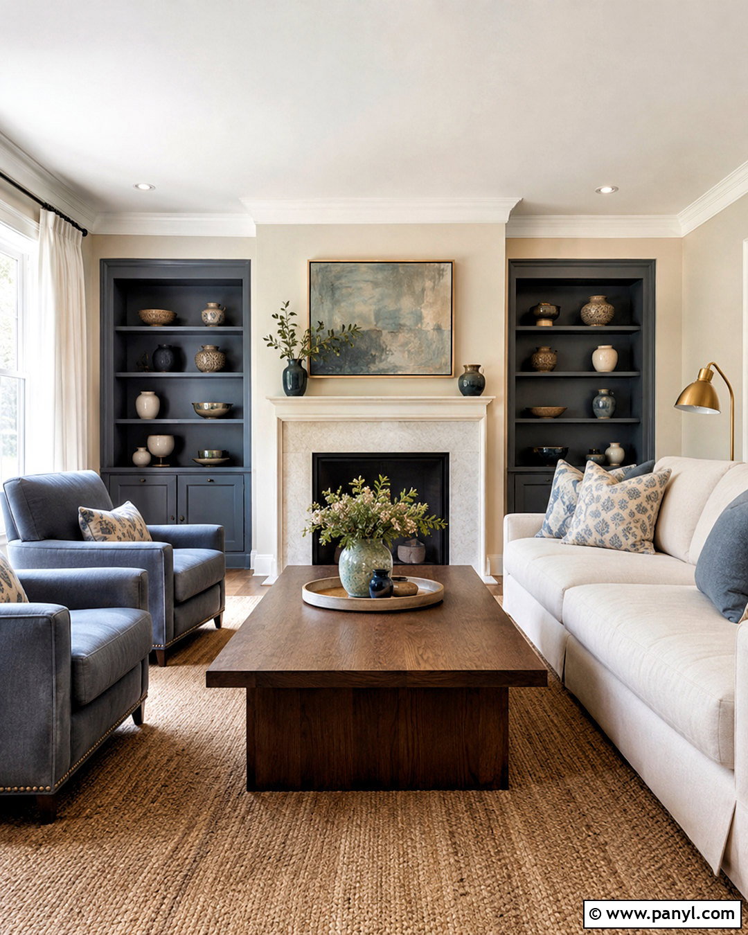 Moth Wing Living Room With Blue Decor - 40 moth wing sherwin williams ideas
