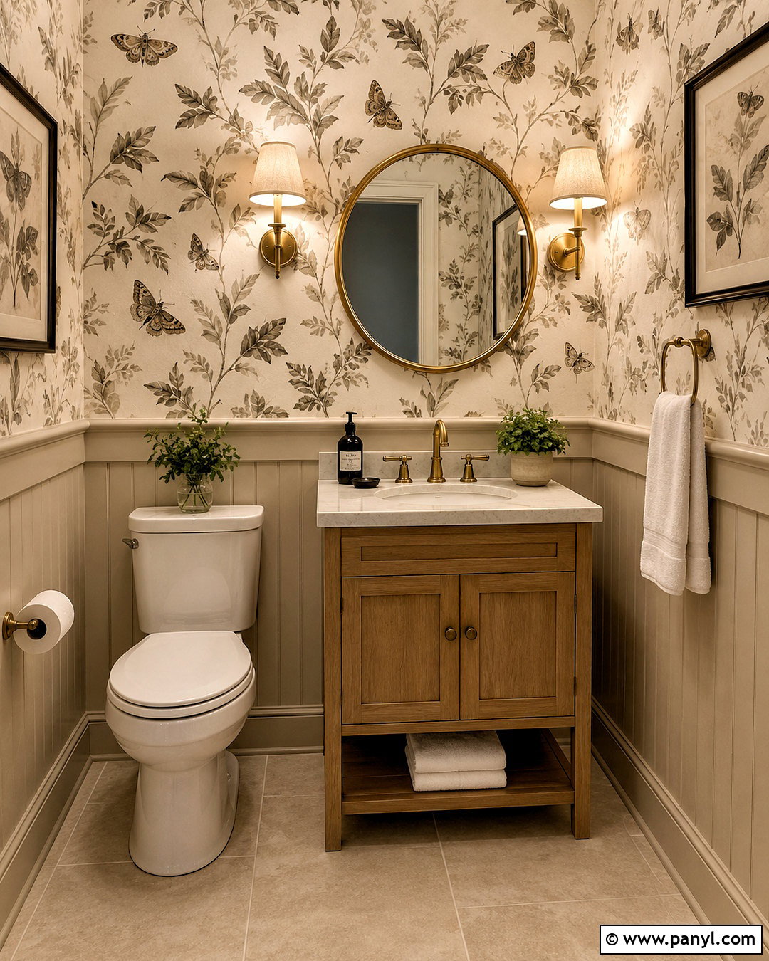 Moth Wing Powder Room With Wallpaper - 40 moth wing sherwin williams ideas