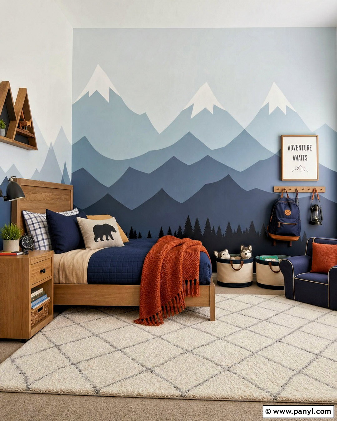 Mountain Kids Room Accent Wall - 20 accent wall kids room ideas