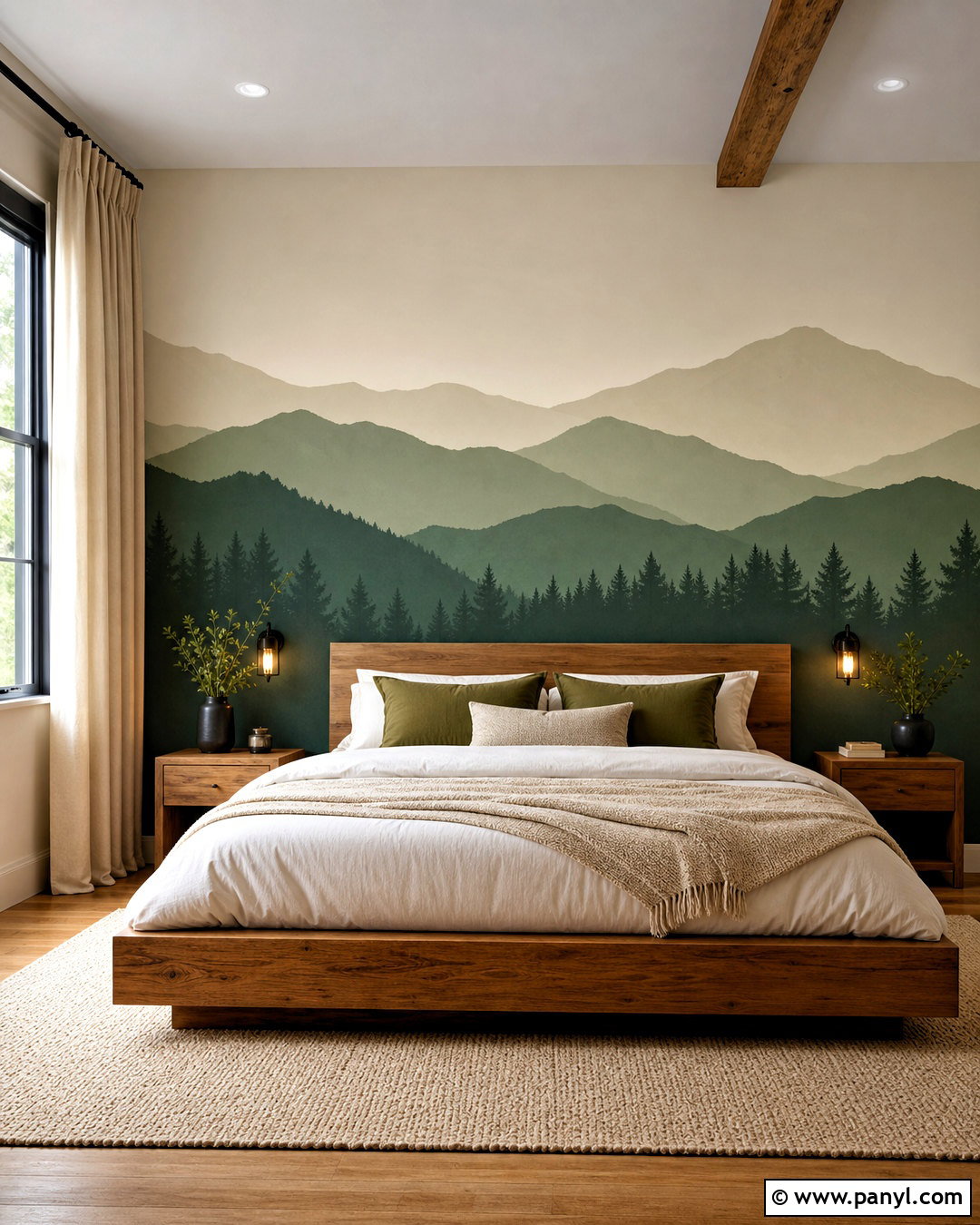 Mountain Mural Accent Wall - 20 accent wall designs paint ideas