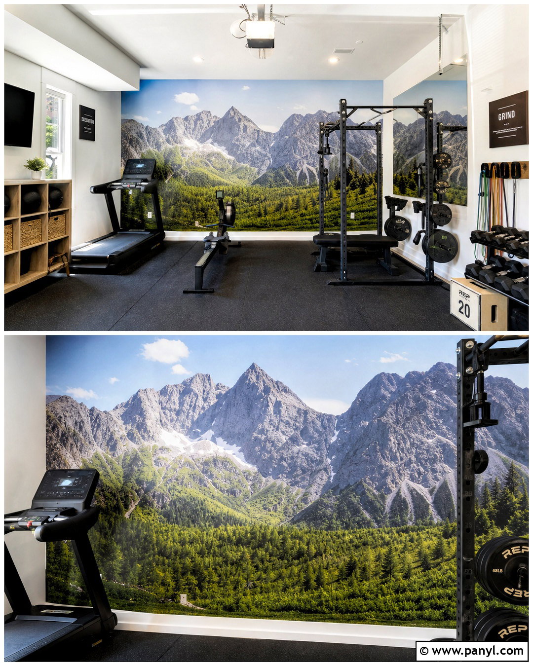 Mountain Mural Garage Wallpaper - 20 garage wallpaper ideas