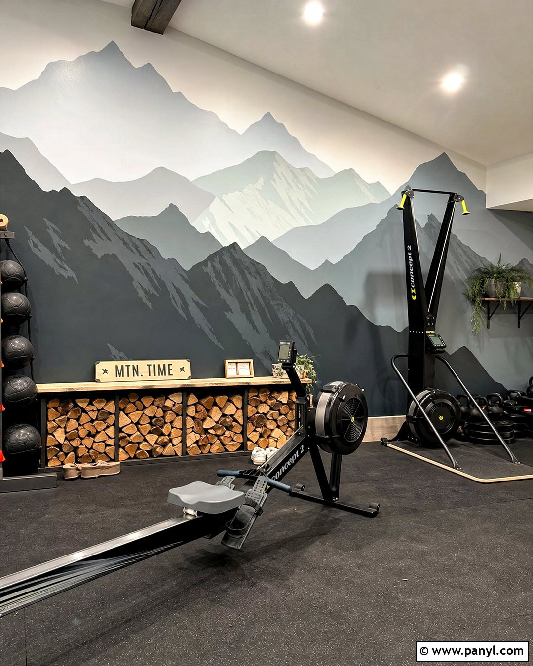 Mountain Mural Gym Wall - 20 gym wall painting ideas