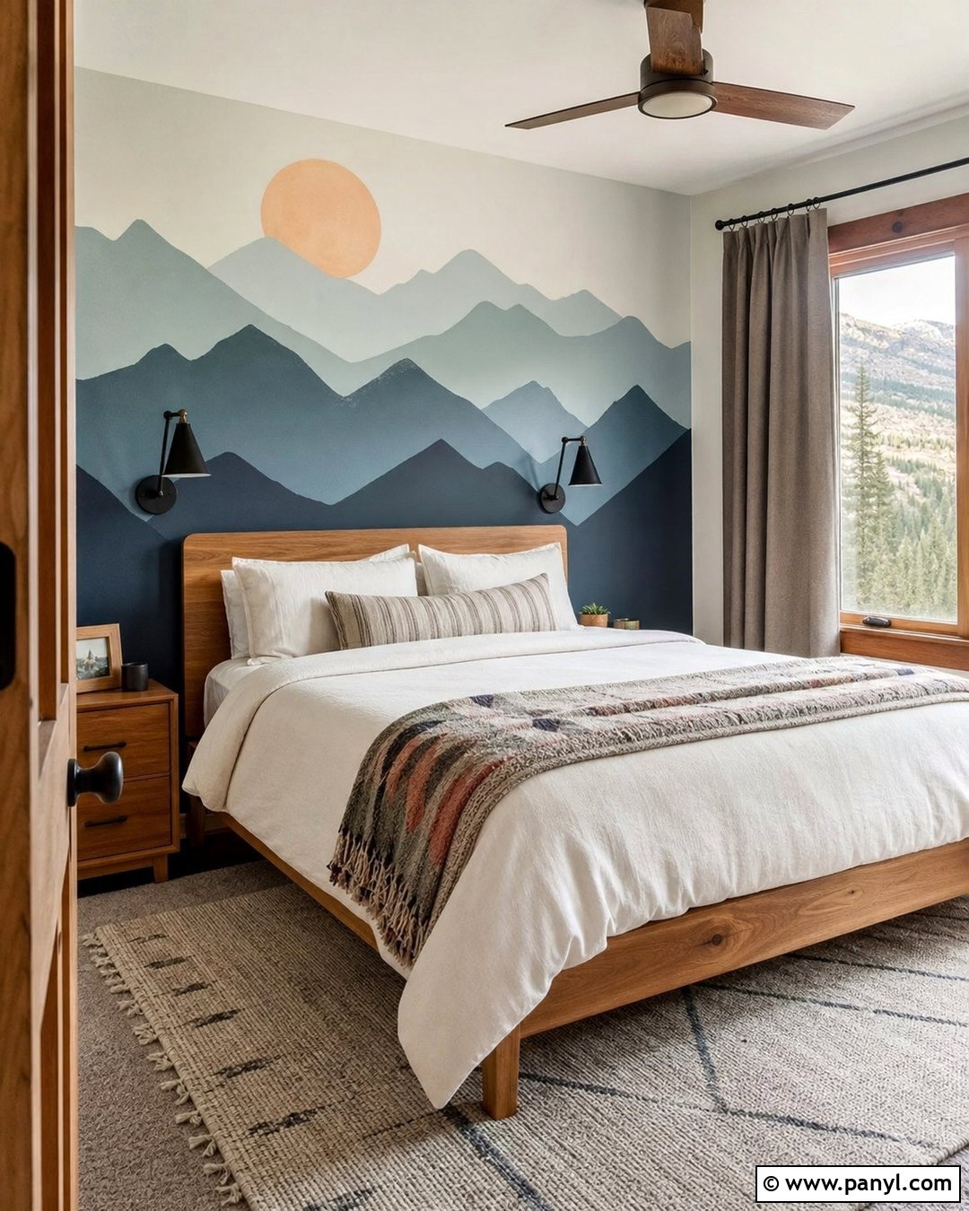Mountain Paint Chip Wall - 30 Paint Chip Wall Ideas