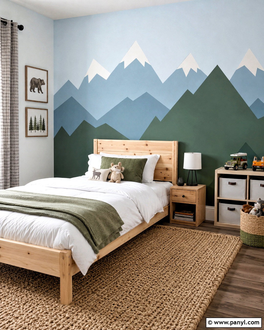 Mountain Painters Tape Wall - 20 painters tape wall ideas