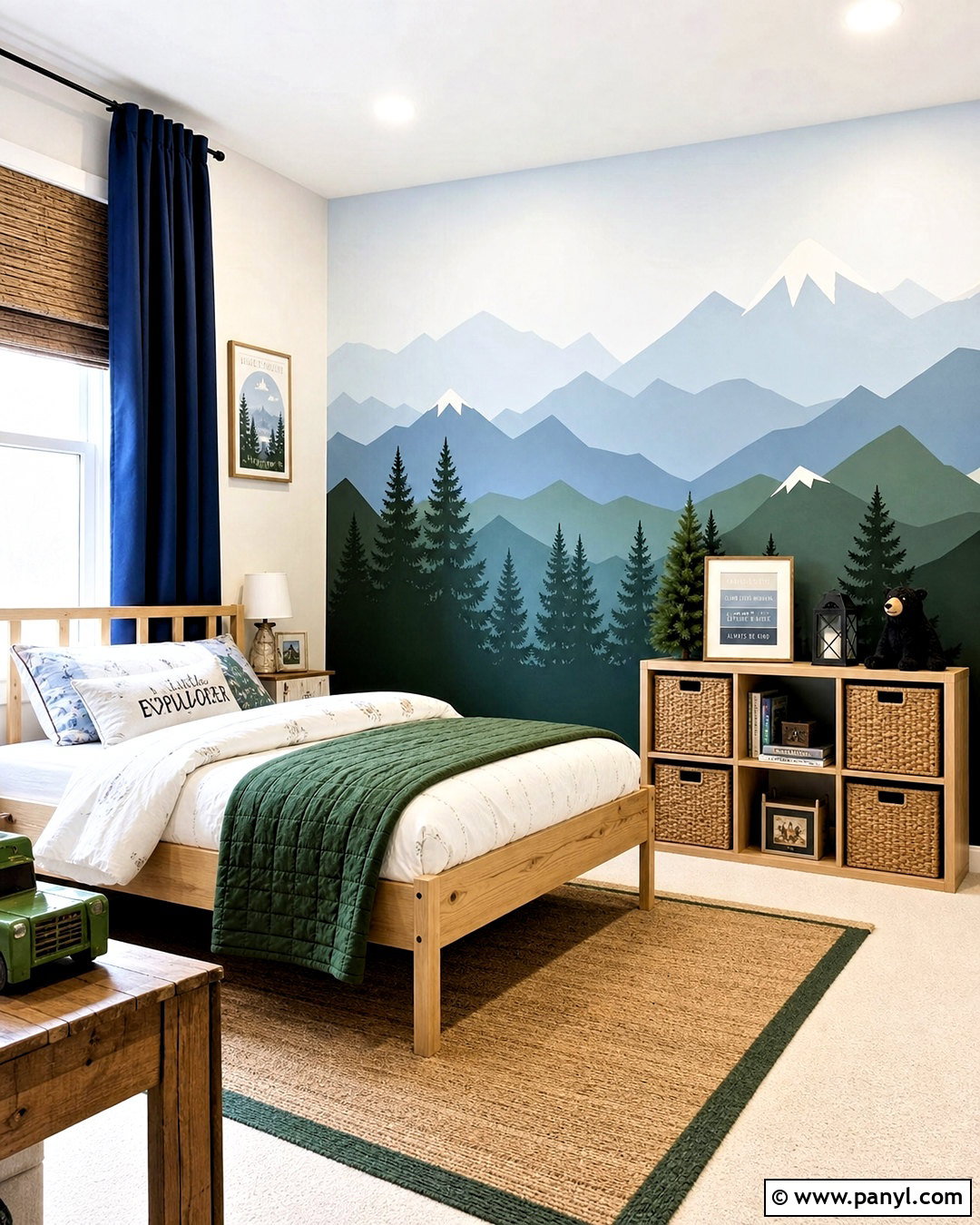 Mountain Tape Wall Design - 20 wall painting with tape design ideas