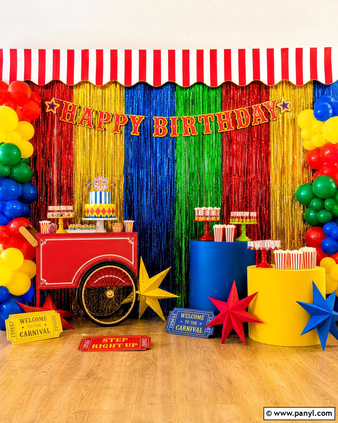 Multicolor Carnival Foil Curtain Backdrop - 20 foil curtain backdrop ideas birthday ideas