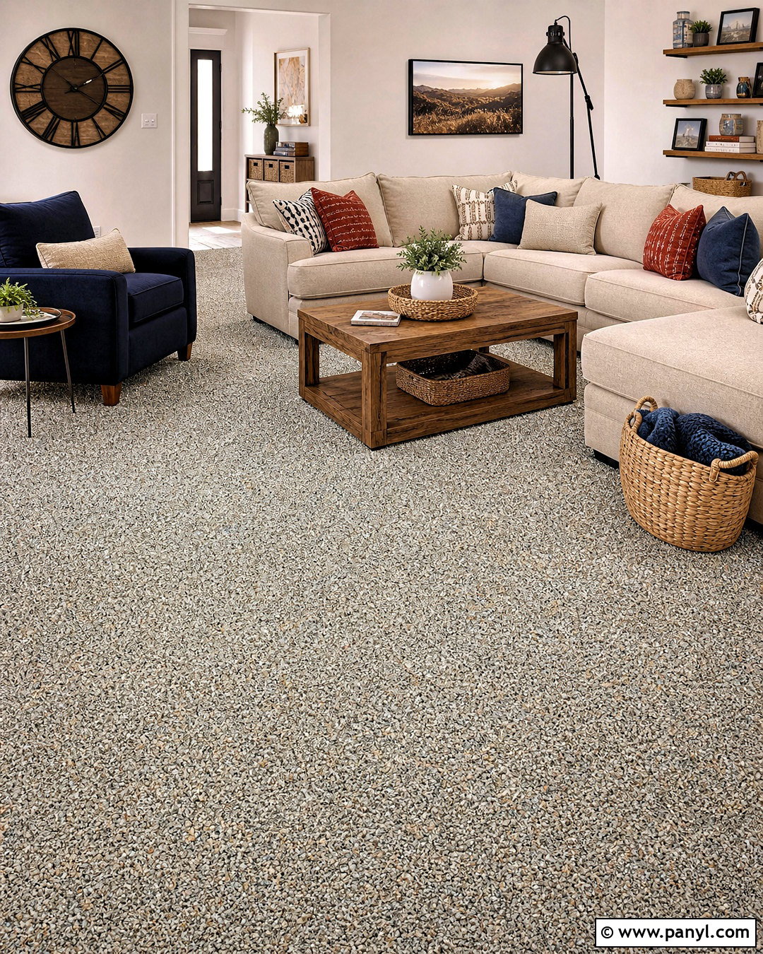 Multicolor Flecked Carpet - 20 carpet color ideas