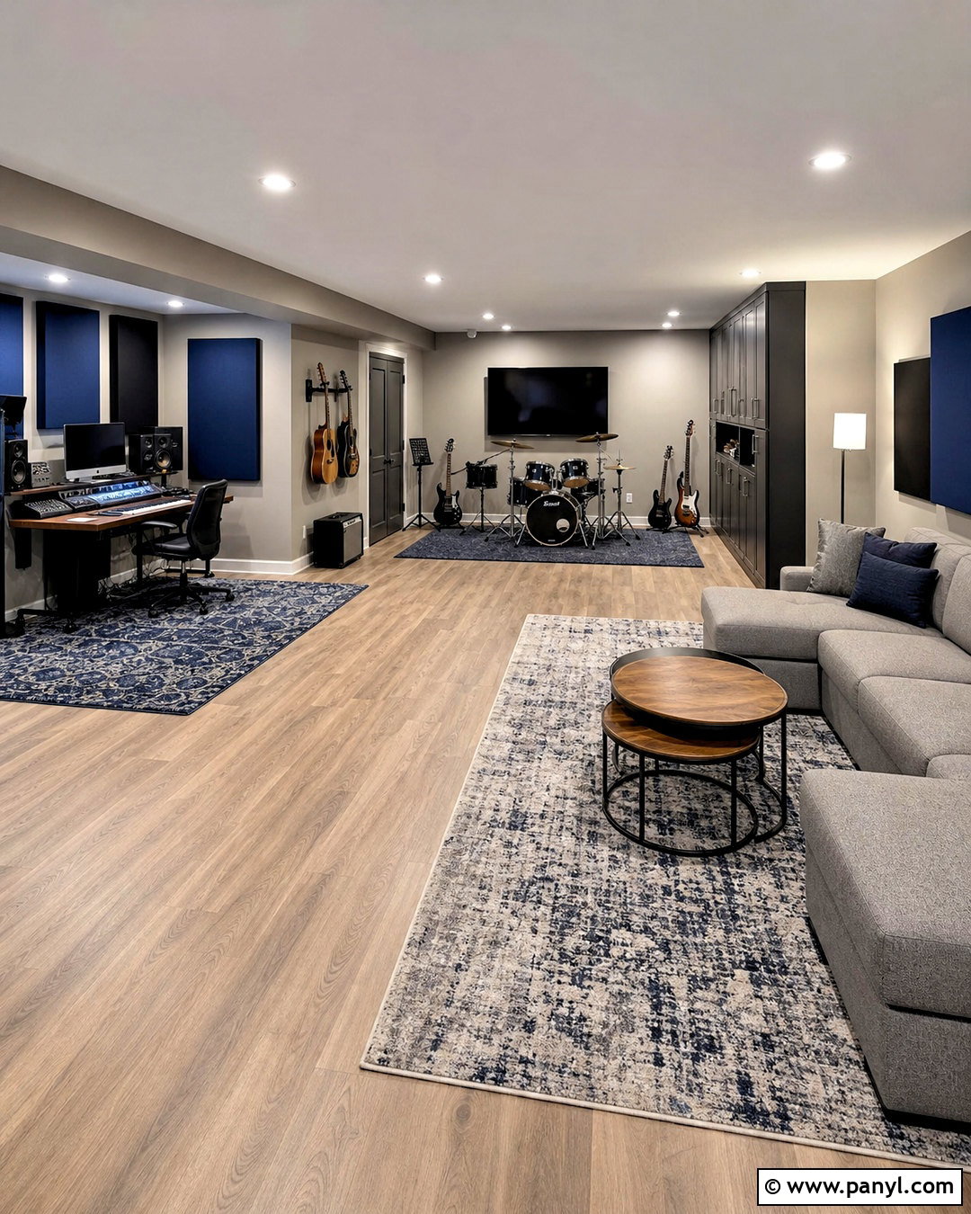 Multipurpose Basement Music Room - 20 basement music room ideas