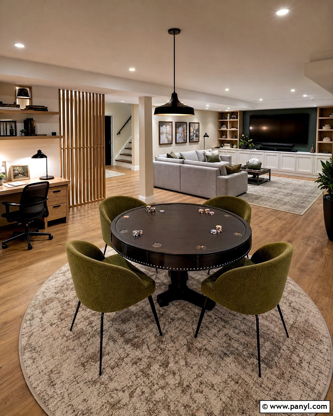 Multiuse Basement Living Space - 20 unique basement ideas