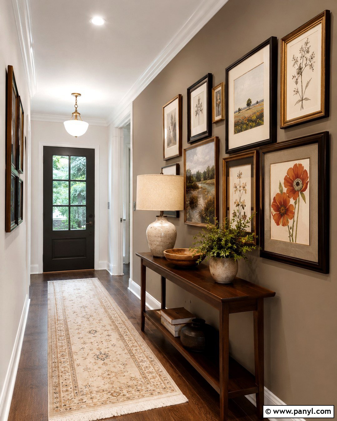 Mushroom Accent Wall With Gallery Frames - 20 Mushroom Color Accent Wall Ideas