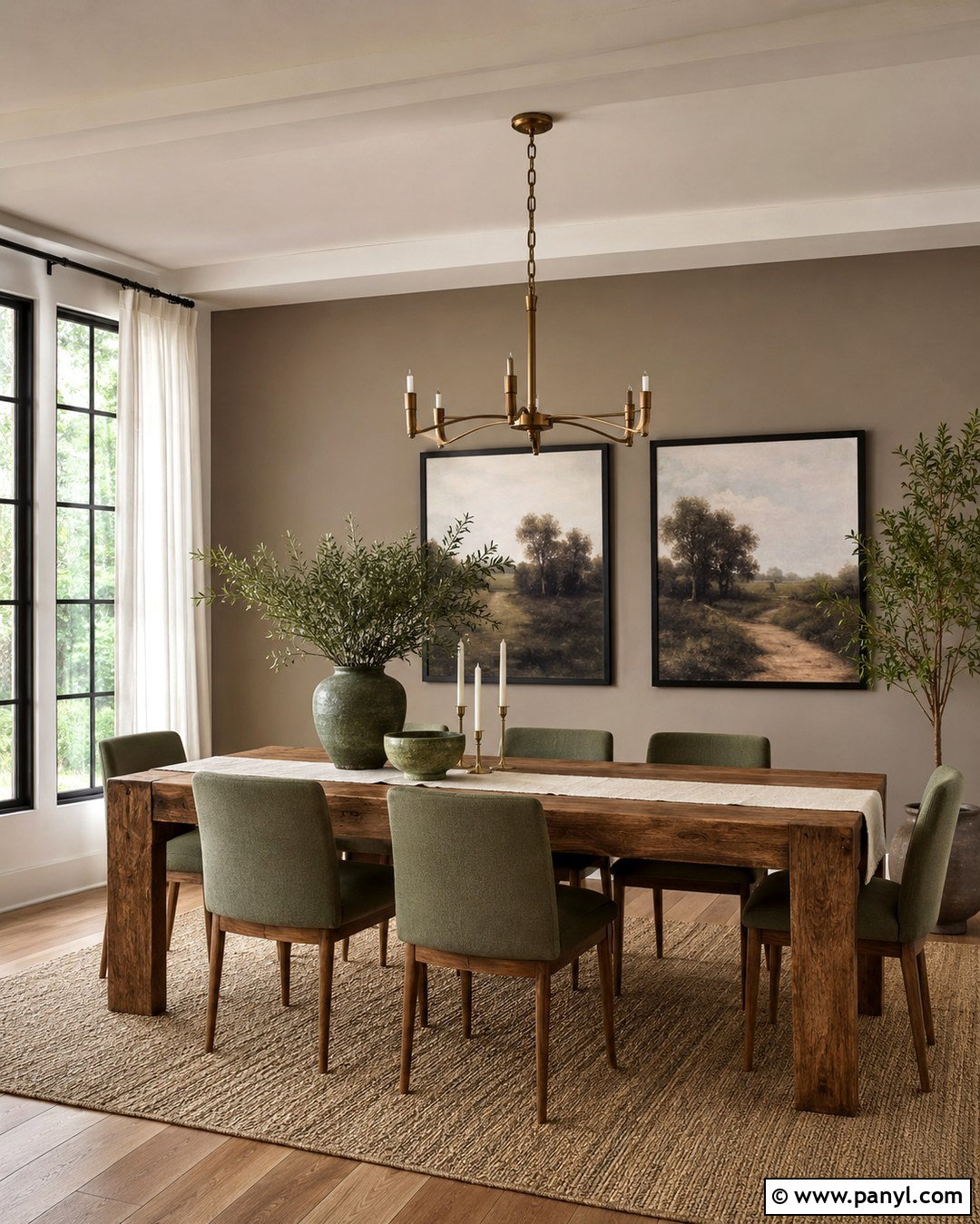 Mushroom Accent Wall With Sage Green - 20 Mushroom Color Accent Wall Ideas