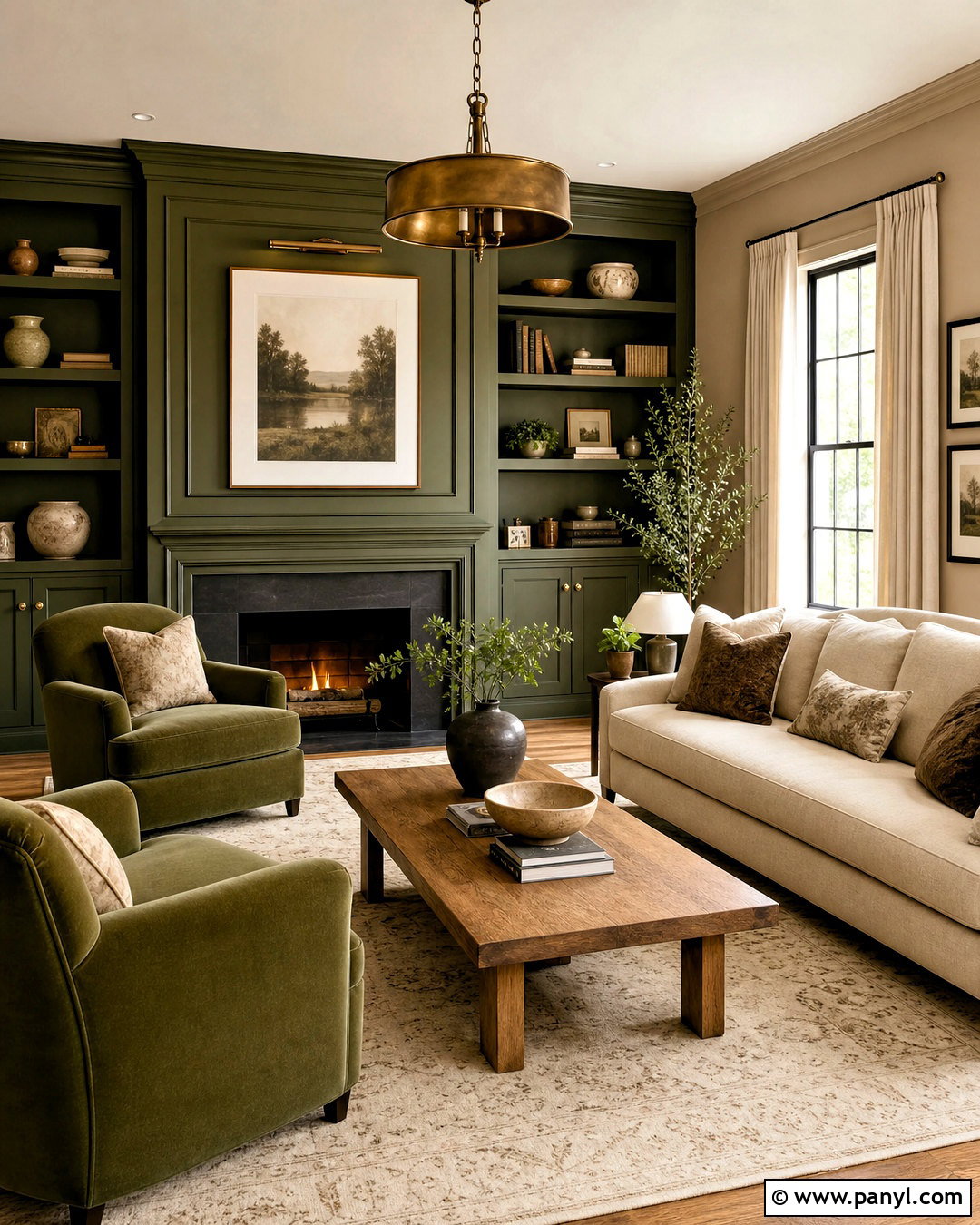 Mushroom And Deep Green Living Room Paint - 20 living room paint ideas color schemes