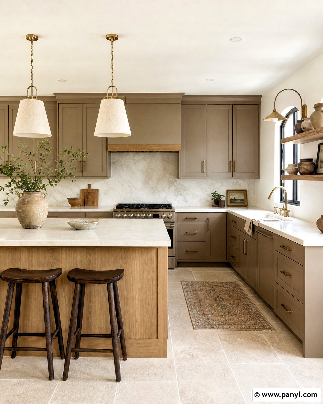 Mushroom And Oak Kitchen - 20 kitchen colour schemes