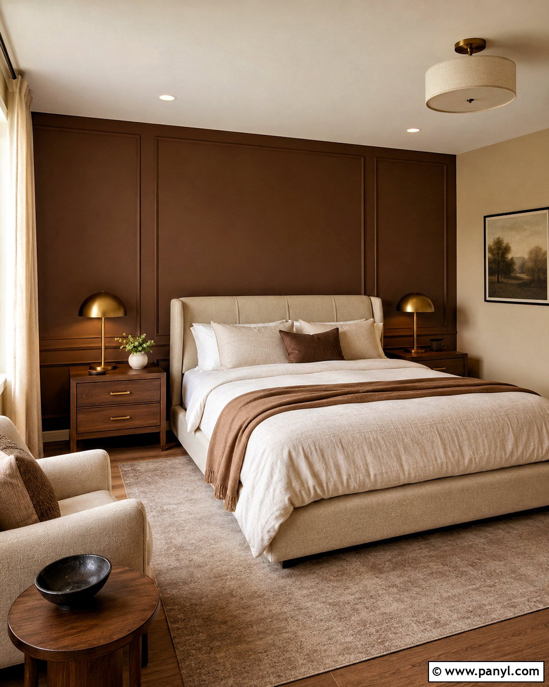Mushroom Beige And Chocolate Brown Wall Paint - 20 Wall Paint Color Schemes