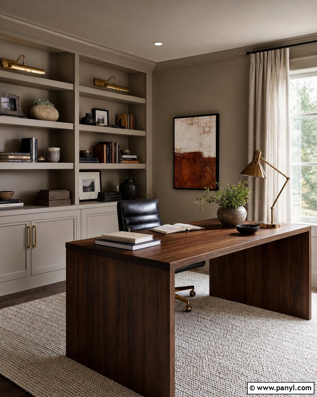 Mushroom Beige Wall Paint Home Office - 30 Beige Colour Wall Paint Ideas