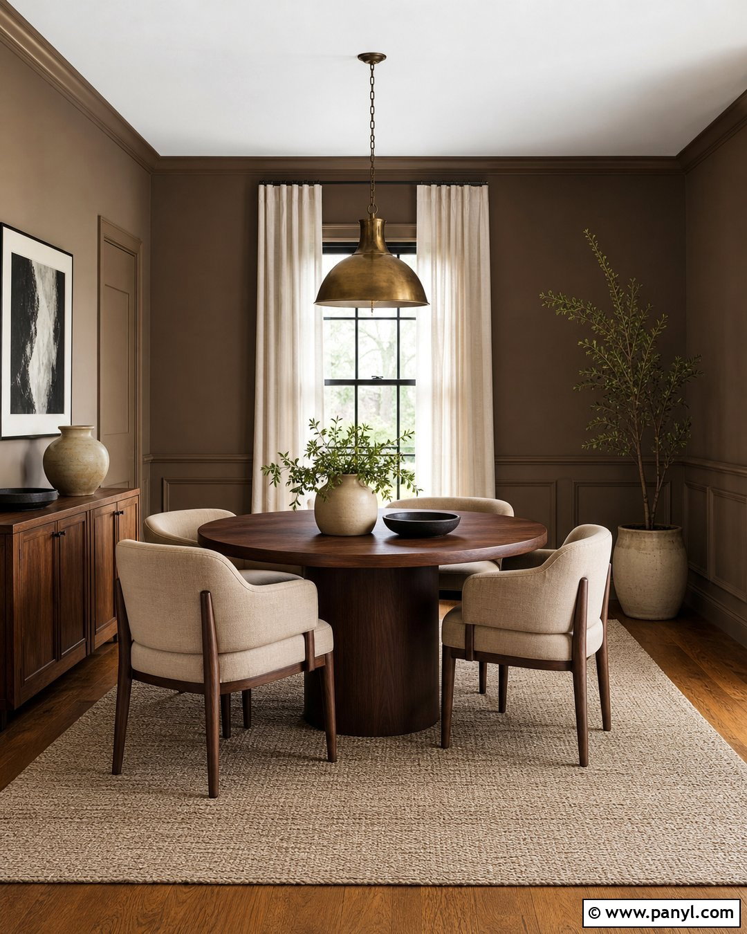 Mushroom Brown Dining Room Walls - 25 Warm Brown Wall Color Ideas