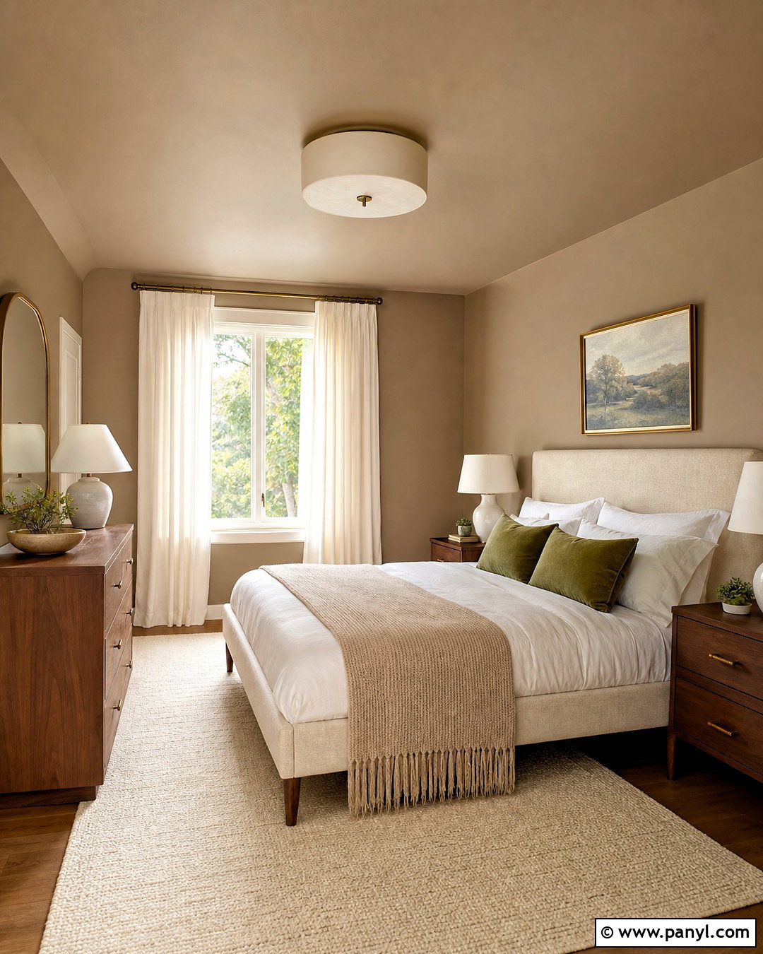 Mushroom Brown Guest Room - 20 brown rooms paint ideas