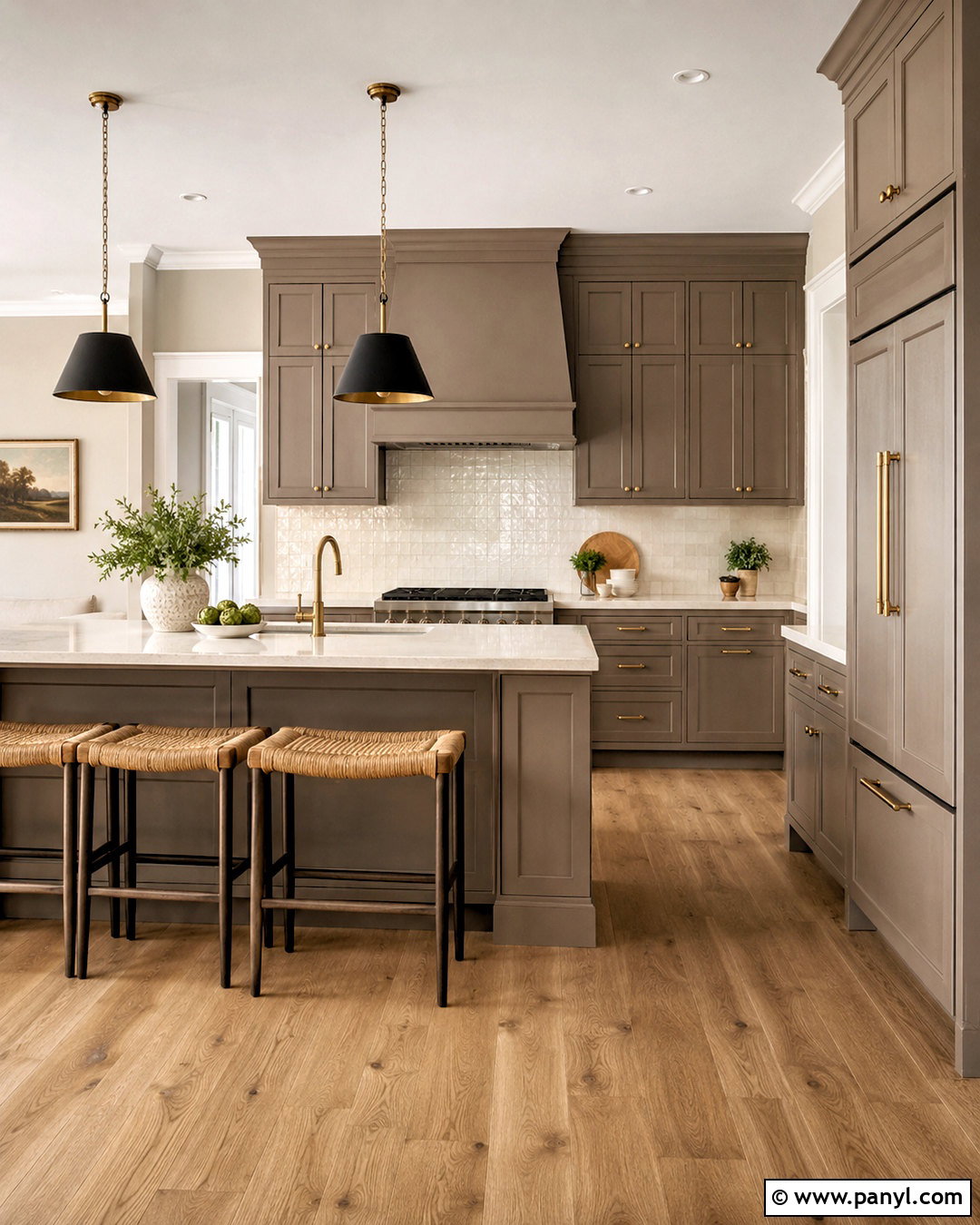 Mushroom Cabinets With Agreeable Gray Walls - 20 cabinet color with agreeable gray walls