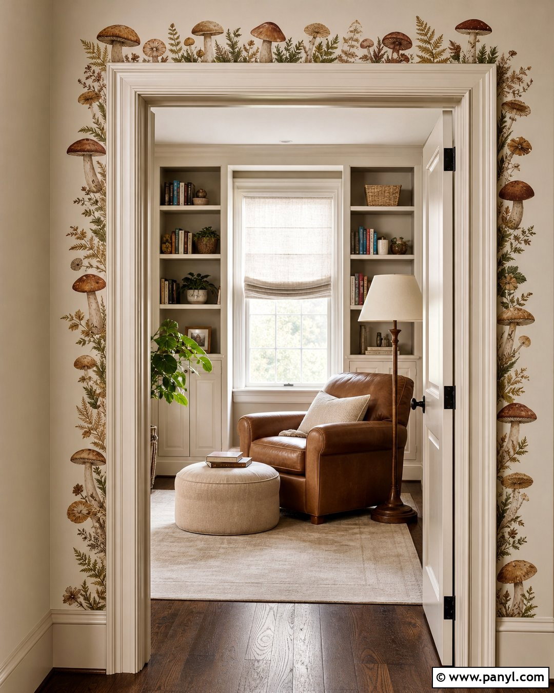 Mushroom Door Frame Wall Border - 20 Neutral Color Wall Border Ideas