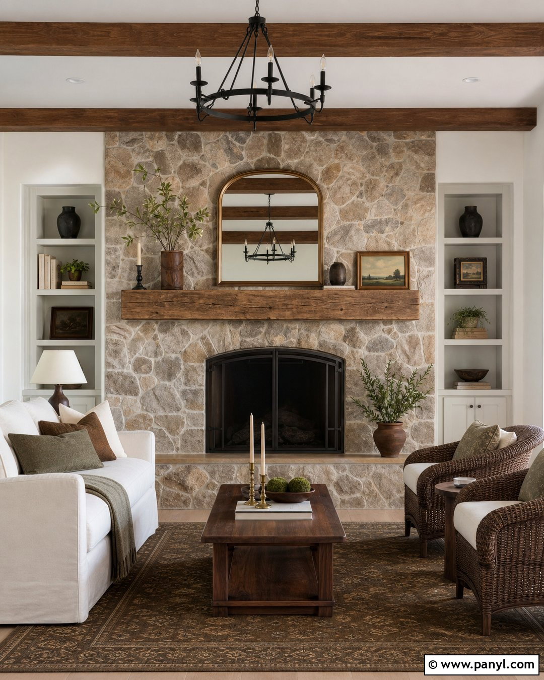 Mushroom Fireplace Accent Wall - 35 Fireplace Accent Wall Color Ideas