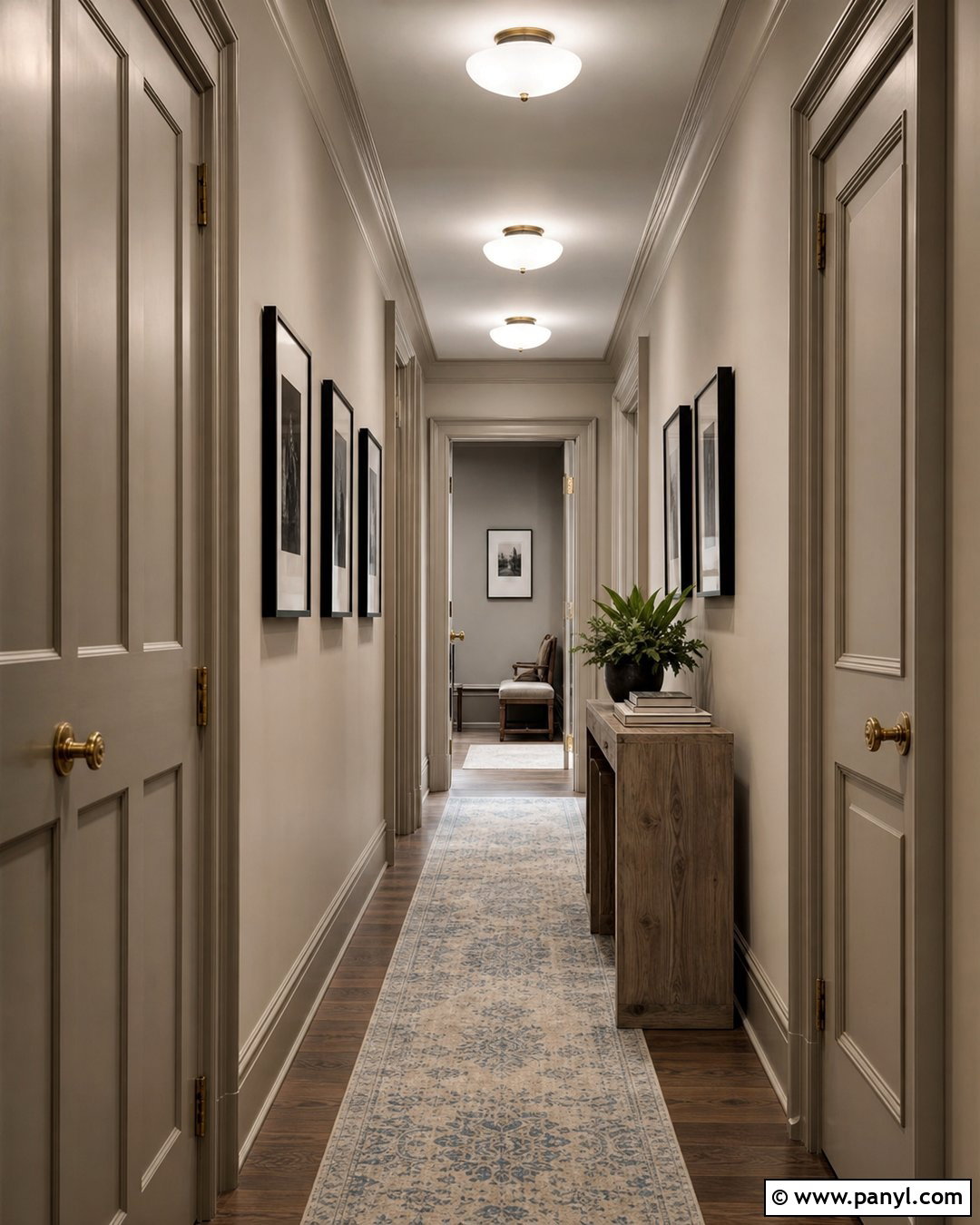 Mushroom Hallway Walls And Trim - 25 Same Color Trim And Walls