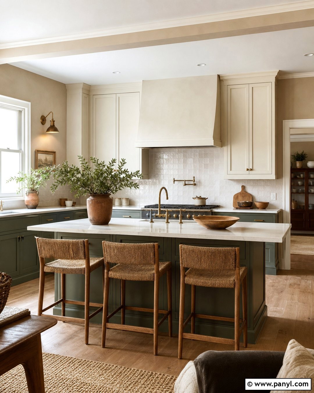 Mushroom Kitchen Walls With Green Cabinets - 20 Mushroom Colour Walls