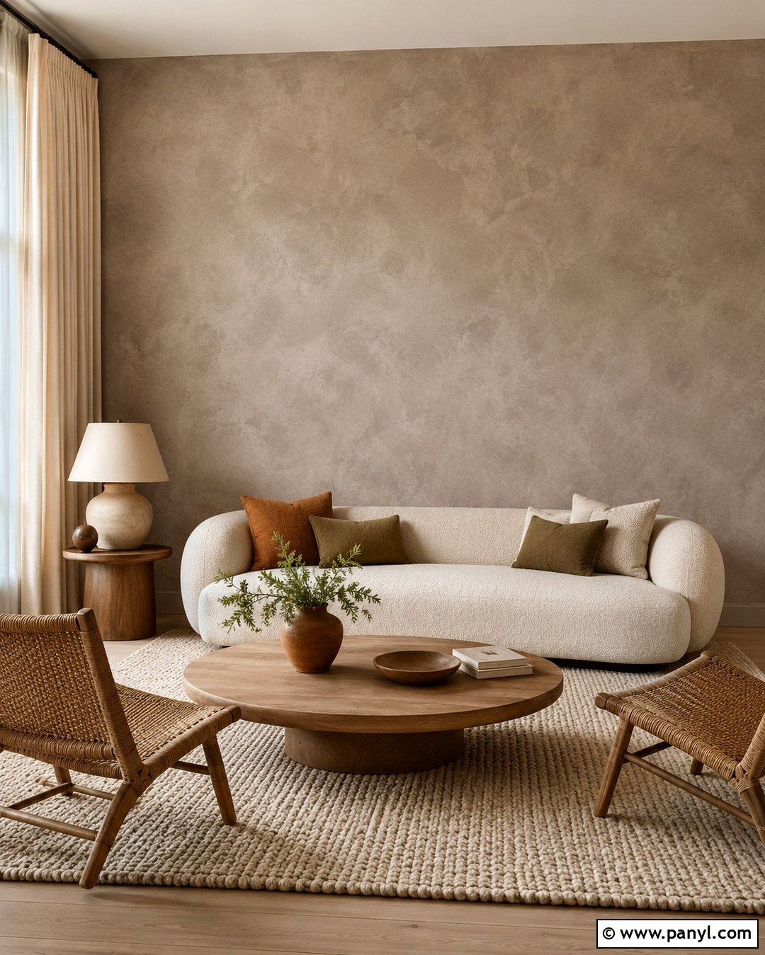 Mushroom Limewash Accent Wall - 20 Mushroom Color Accent Wall Ideas