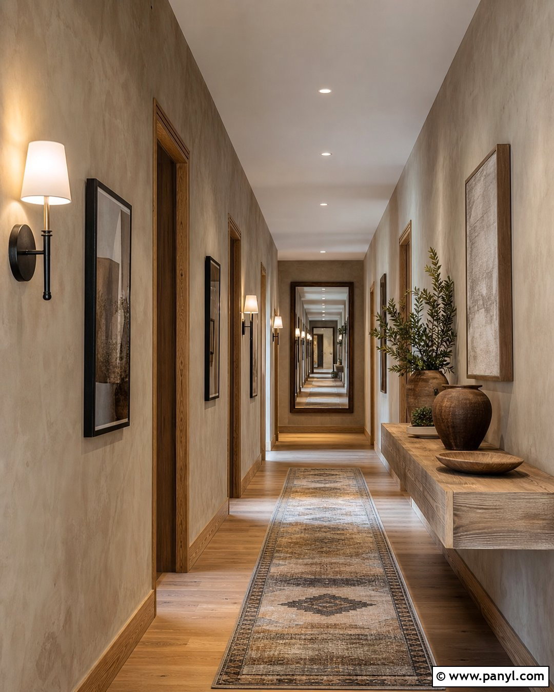 Mushroom Limewash Hallway - 50 Limewash Walls
