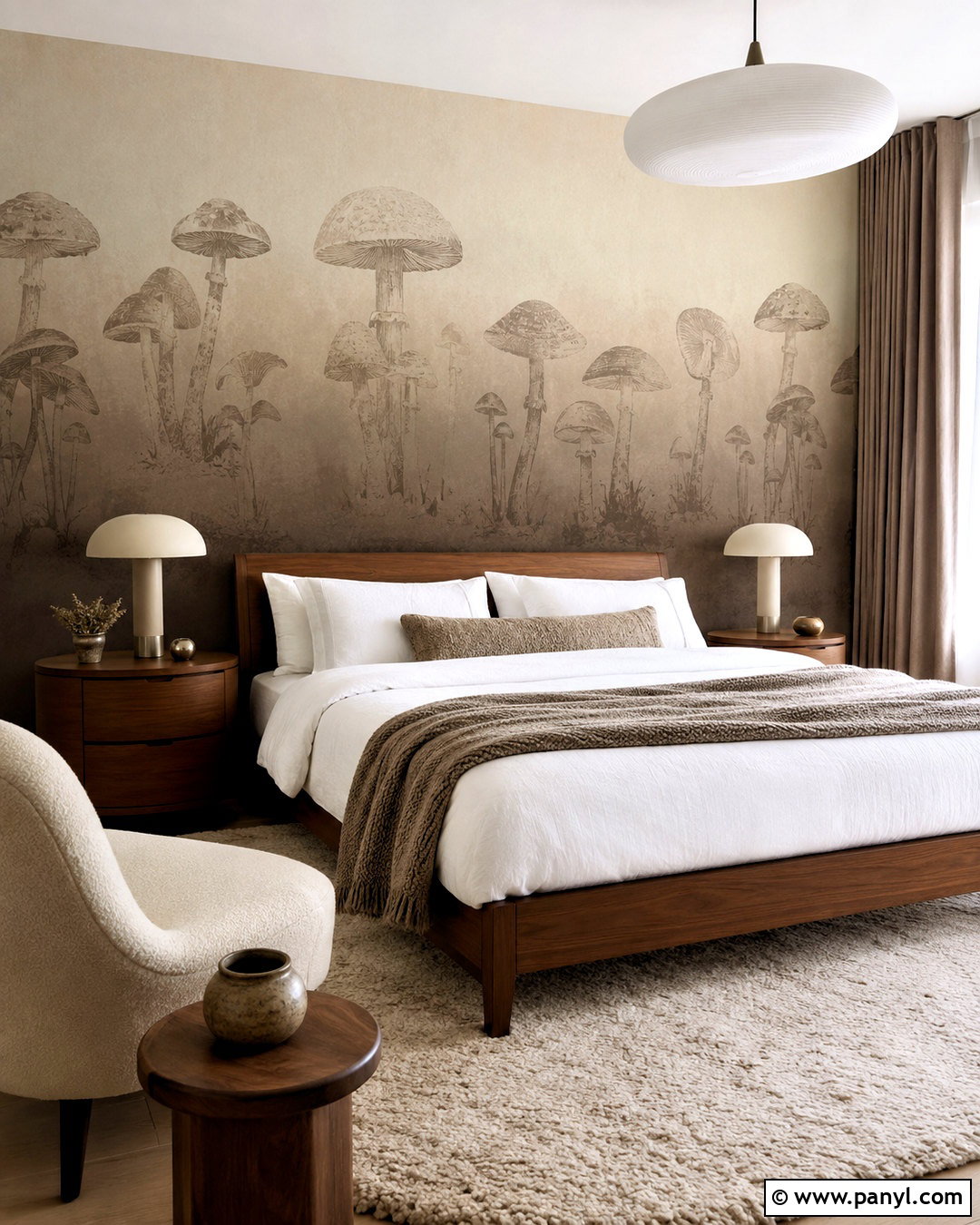 Mushroom Ombre Wallpaper - 20 neutral minimalist wallpaper ideas