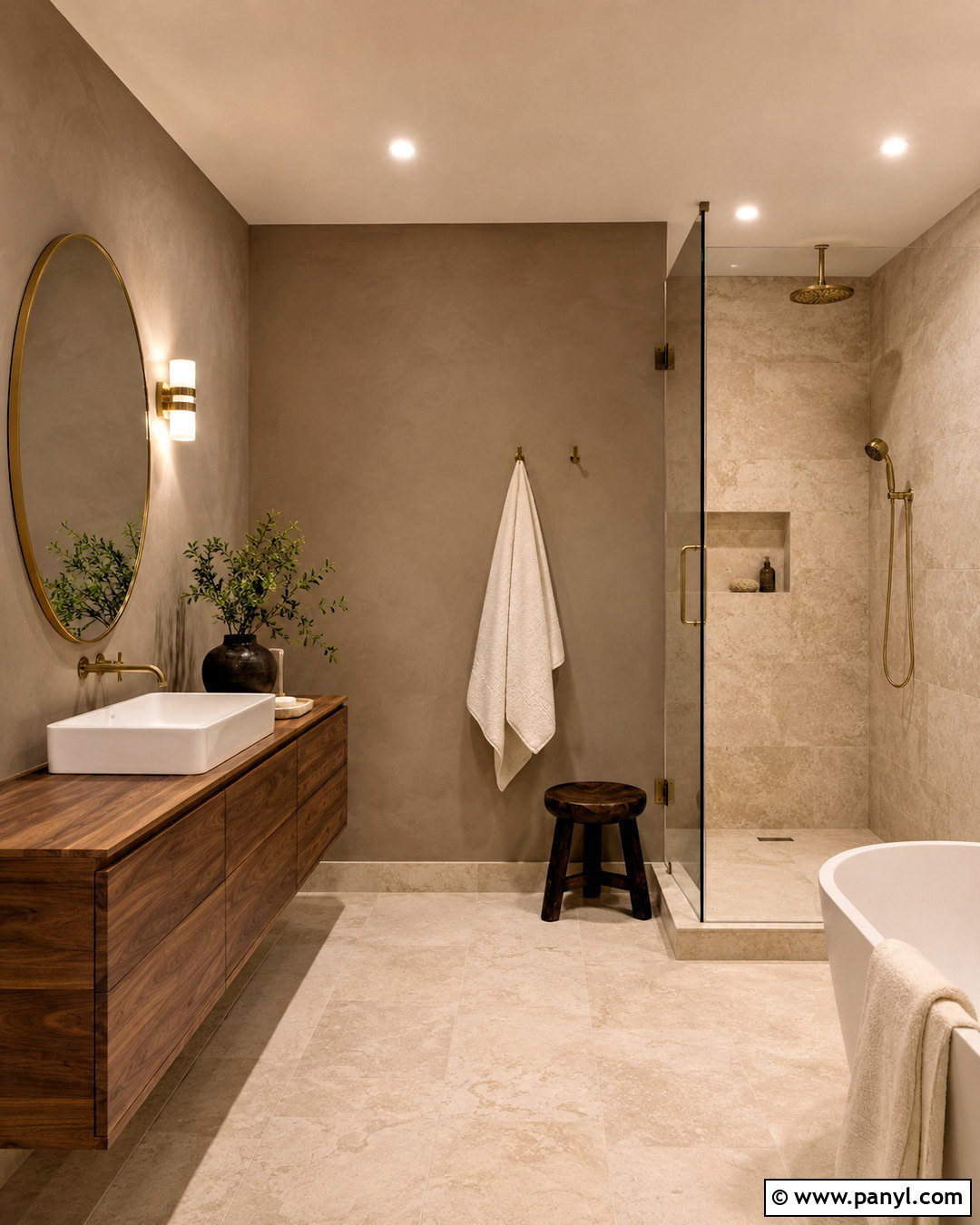 Mushroom Taupe Bathroom Walls - 40 bathroom wall color ideas