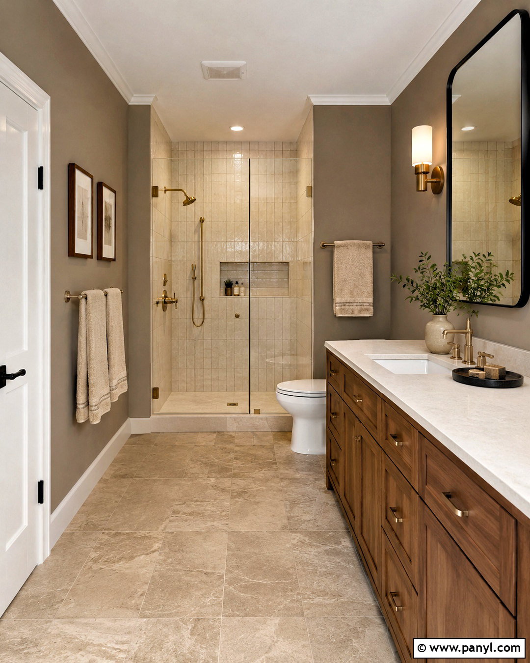 Mushroom Taupe Bathroom Walls - 20 paint colors for bathroom walls
