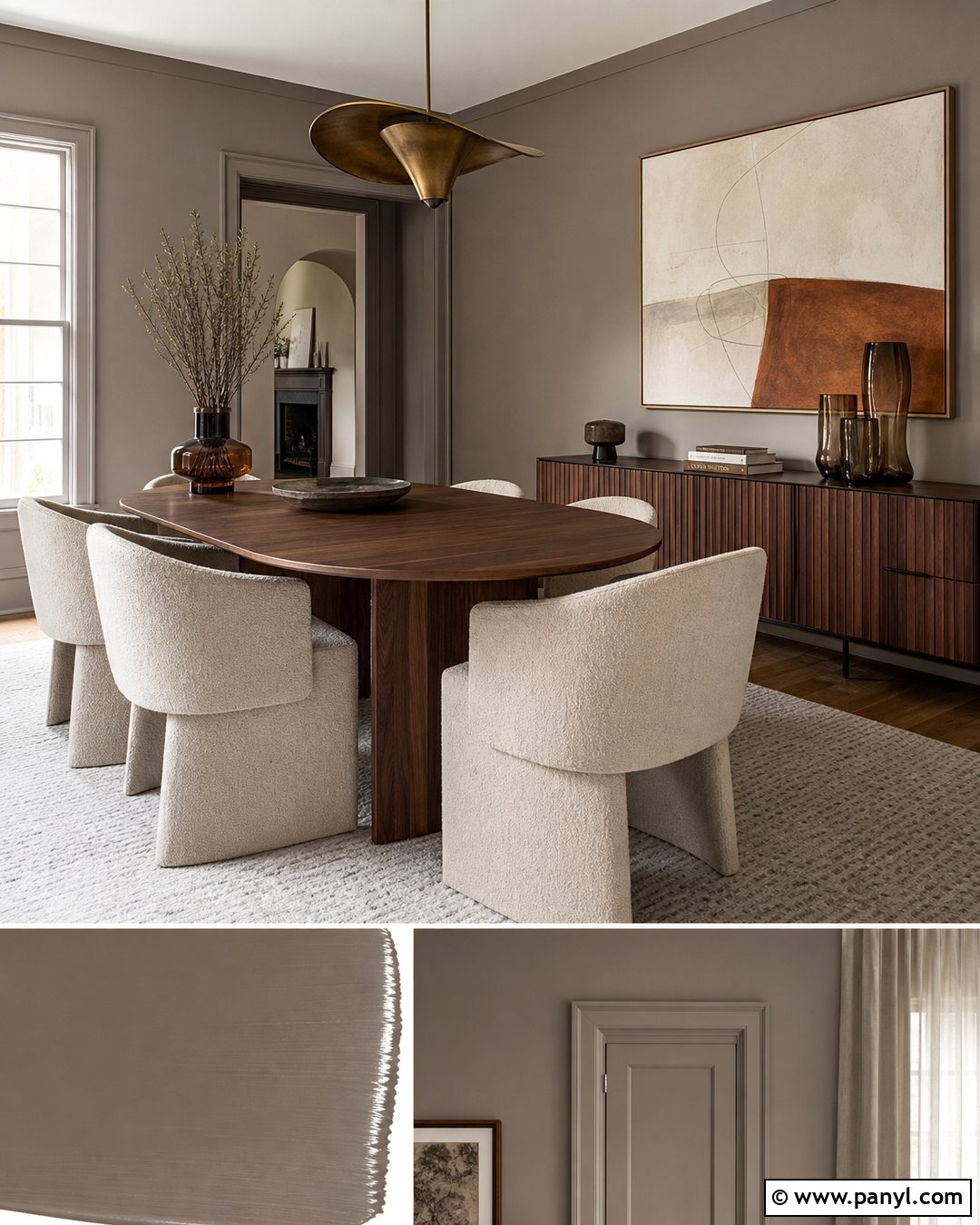 Mushroom Taupe Dining Room Walls - 20 Modern House Wall Colors