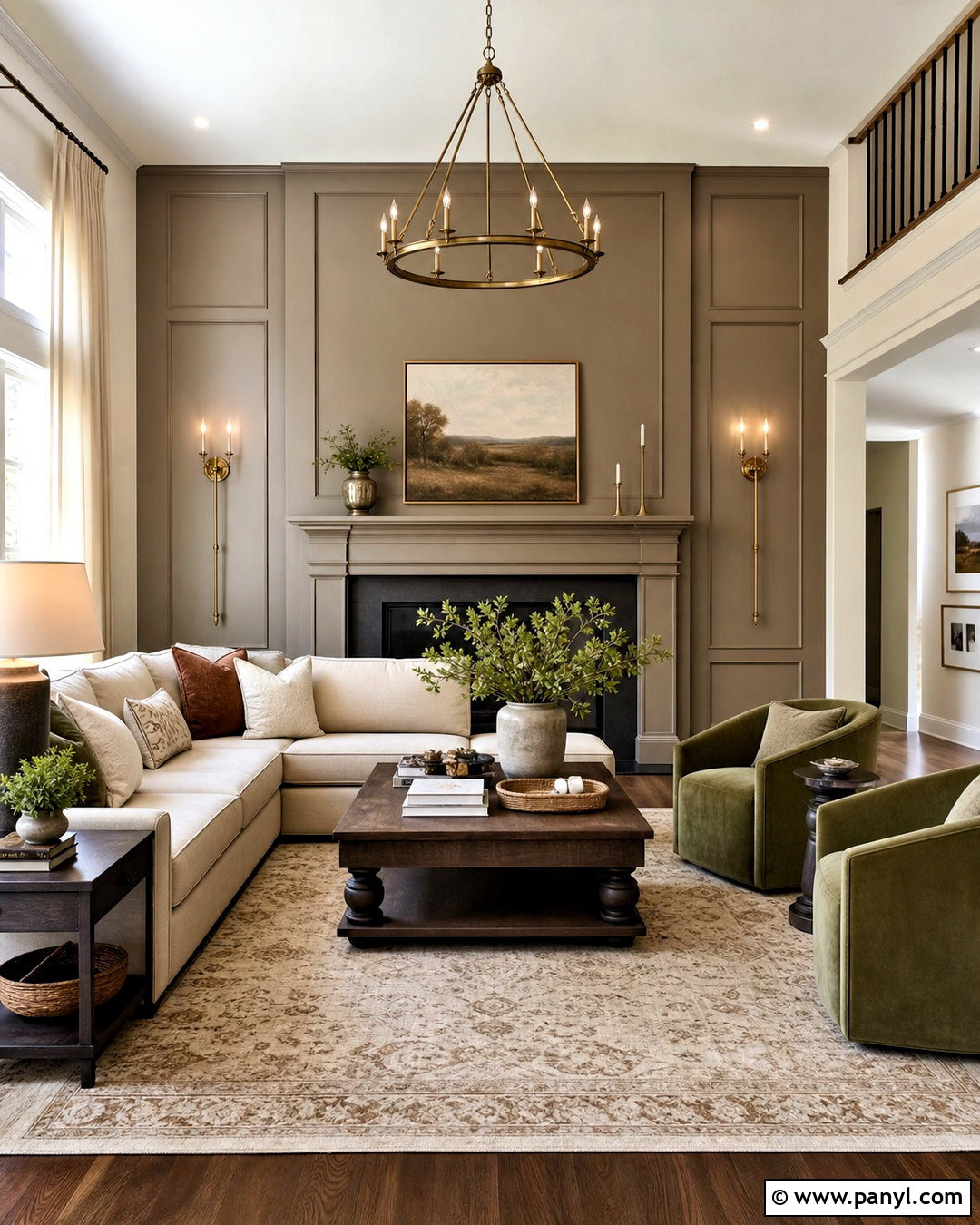 Mushroom Taupe Family Room Accent Wall - 20 family room accent wall paint colors