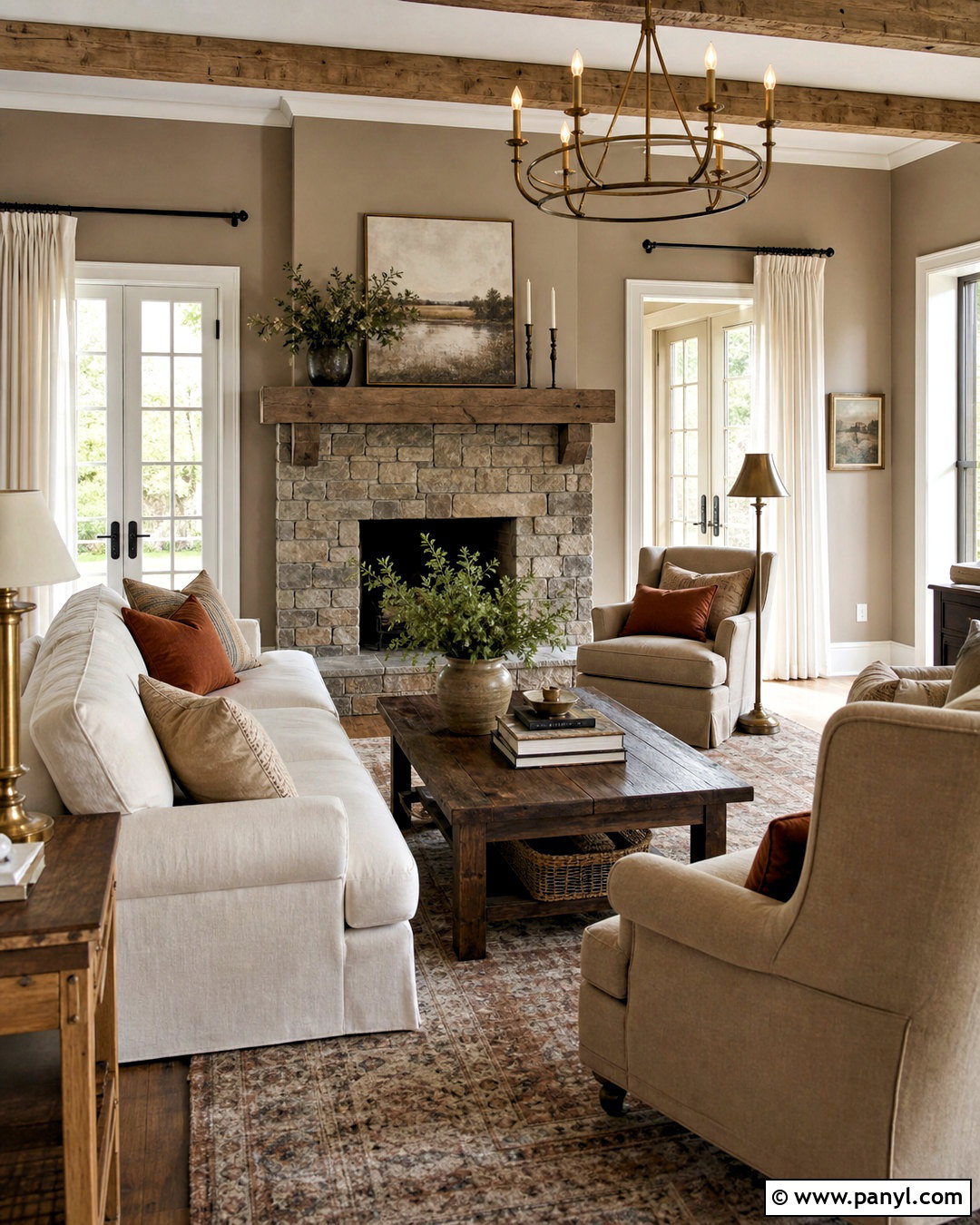 Mushroom Taupe Farmhouse Living Room Paint - 20 farmhouse living room paint colors