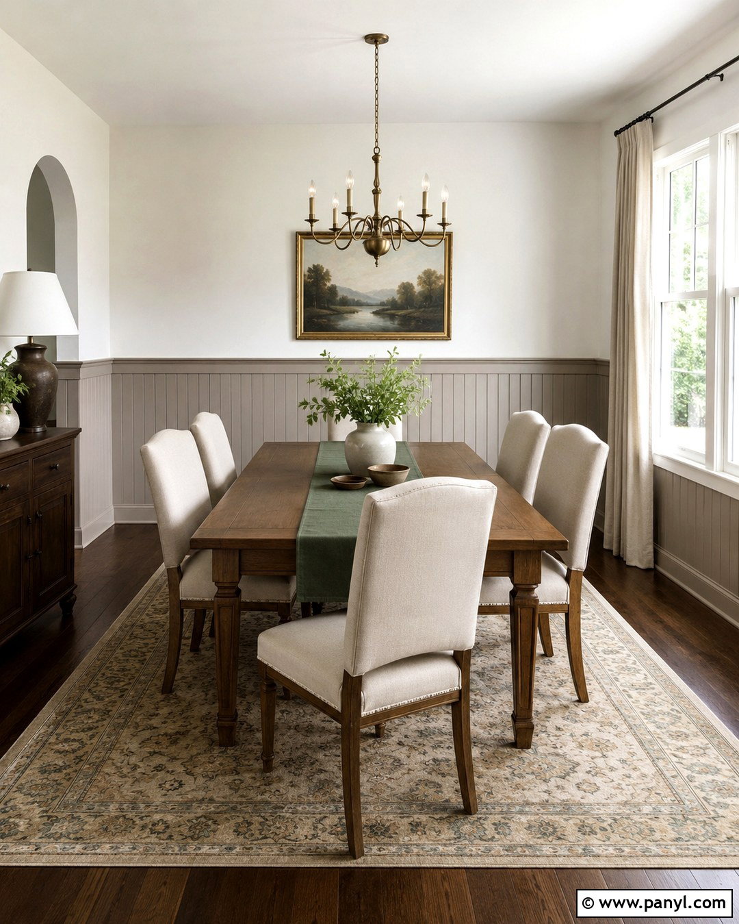 Mushroom Taupe Half Beadboard - 20 Half Beadboard Wall Paint Colors