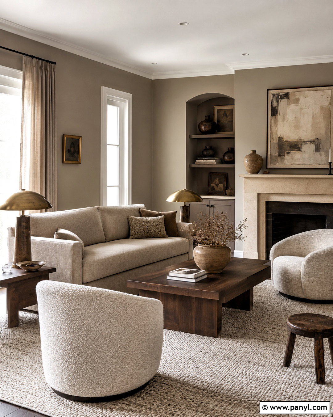 Mushroom Taupe Living Room - 20 paints for home living rooms