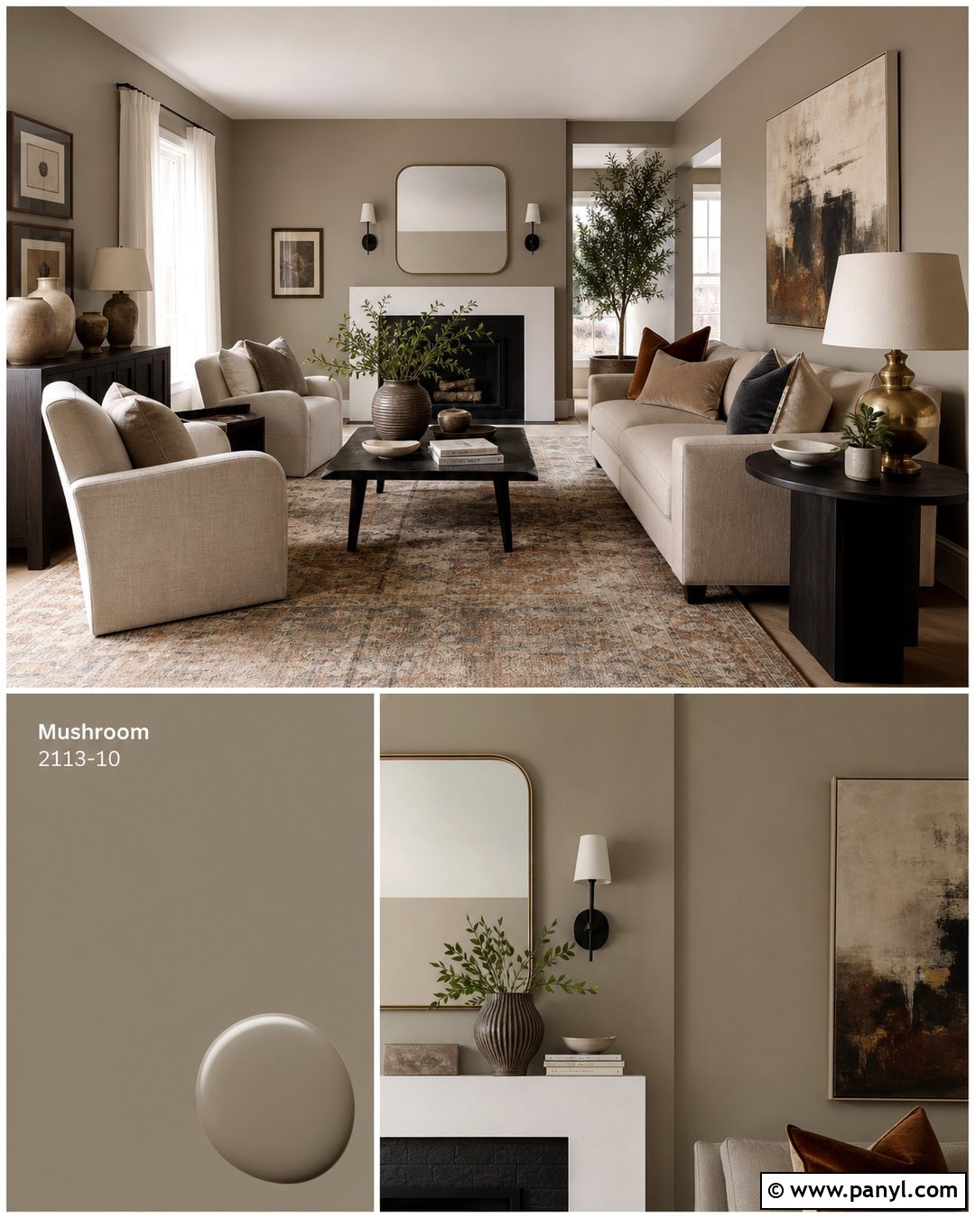 Mushroom Taupe Living Room Walls - 45 wall colors for living room ideas