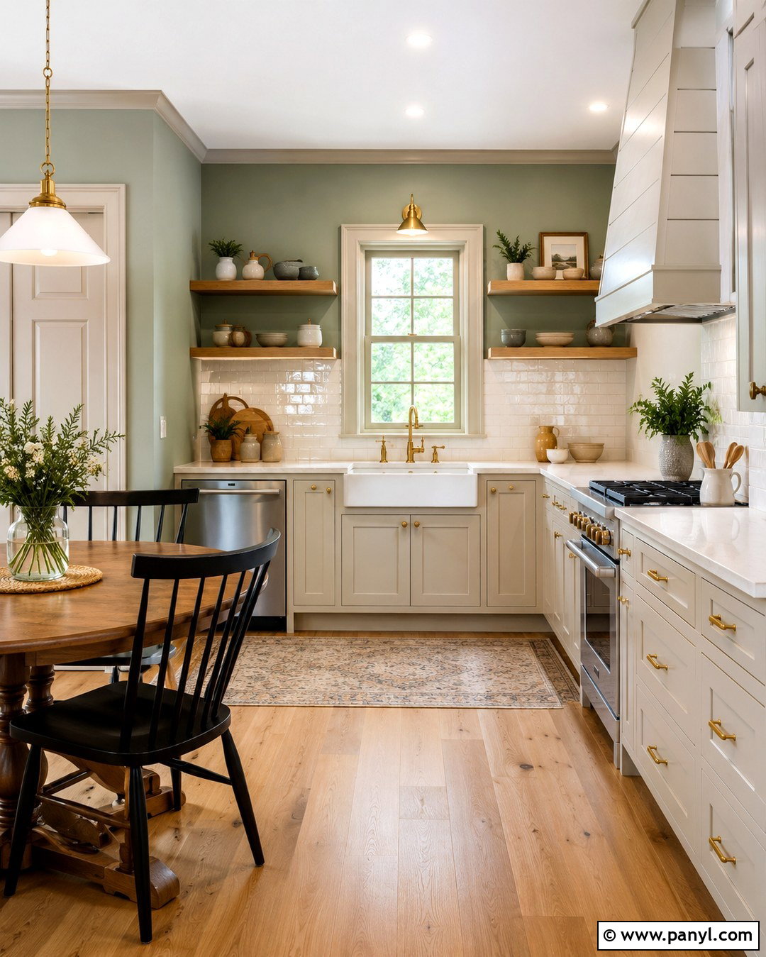 20 Trim Colors for Green Walls That Create a Polished Look