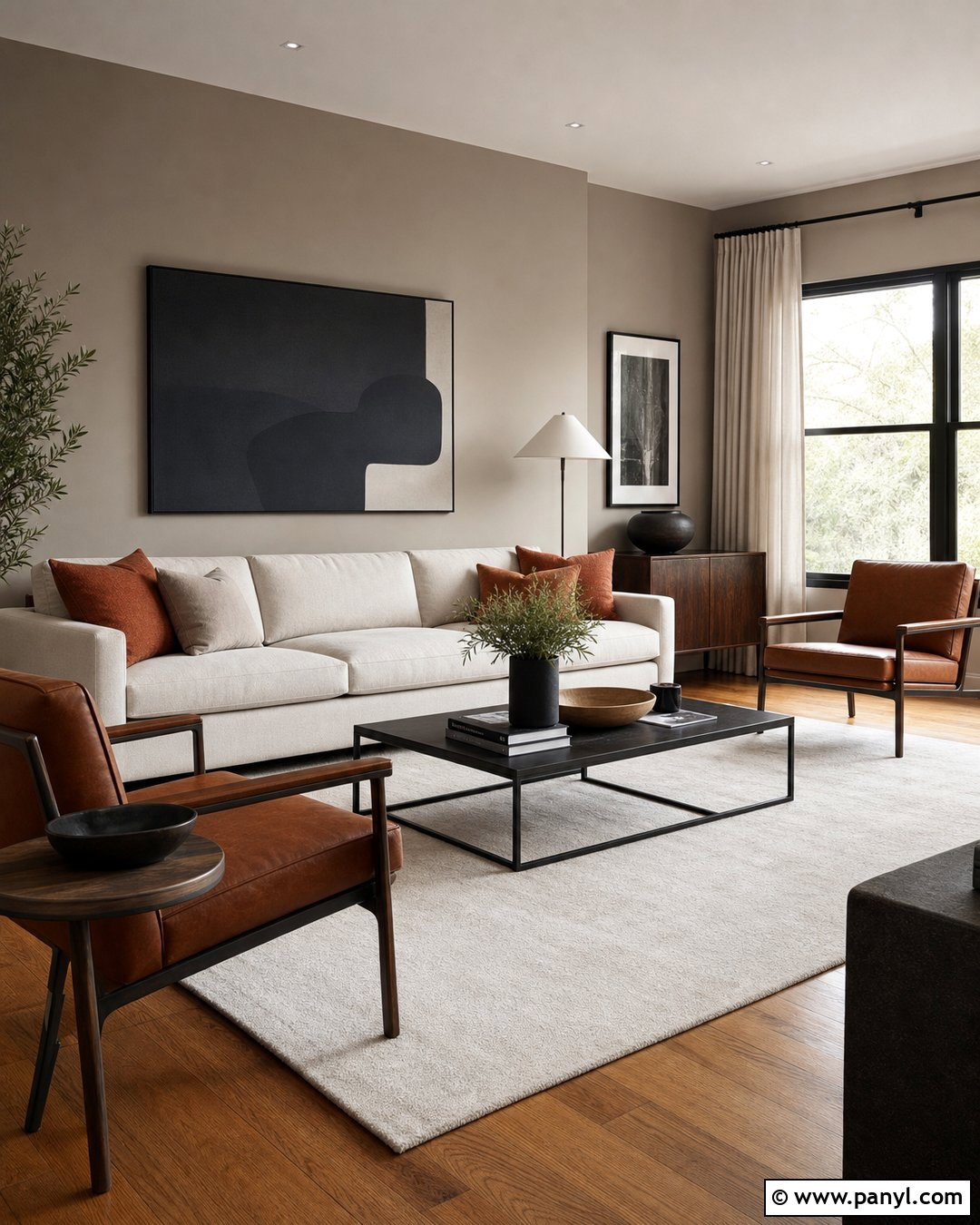 Mushroom Walls With Black Accents - 20 Mushroom Colour Walls