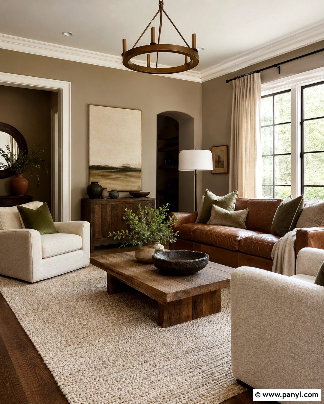 Mushroom Walls With Cream Trim - 20 Cream Trim Wall Color Ideas