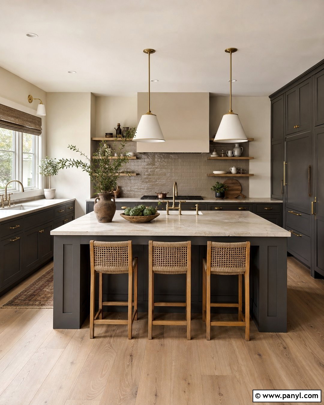 Mushroom Walls With Grey Kitchen Cabinets - 30 Grey Kitchen Cabinets Wall Color Ideas
