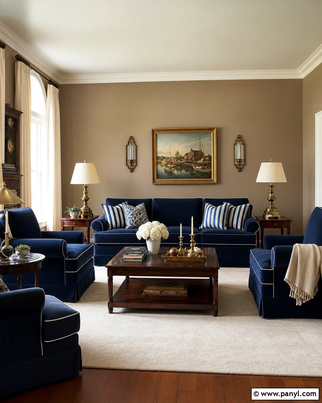 Mushroom Walls With Navy Blue - 20 Mushroom Colour Walls