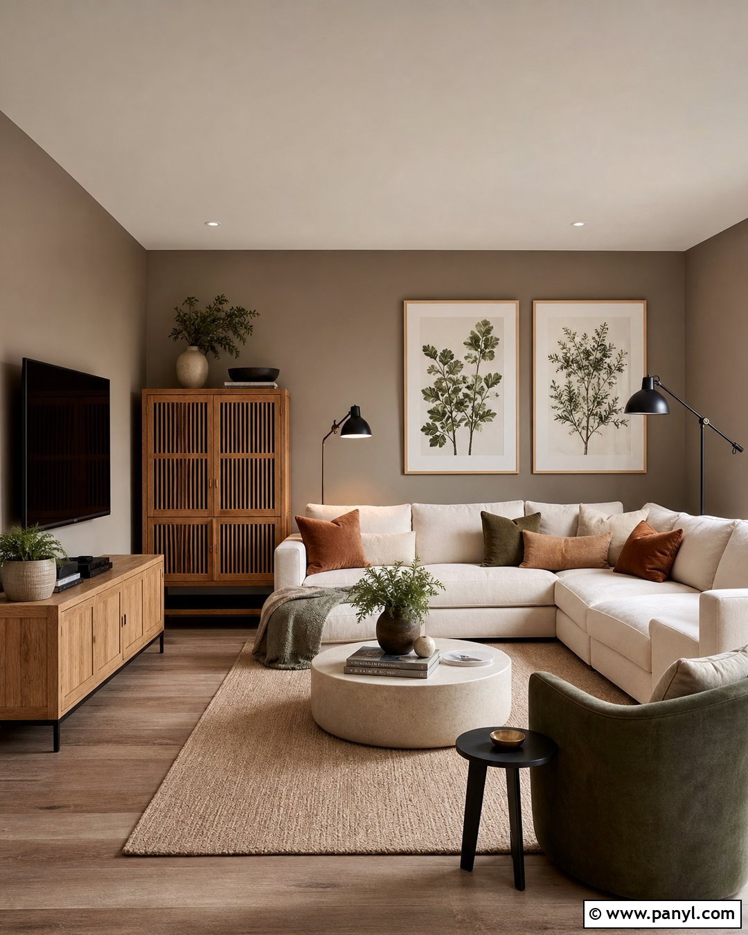 Mushroom Walls With Oak Furniture - 20 Mushroom Colour Walls