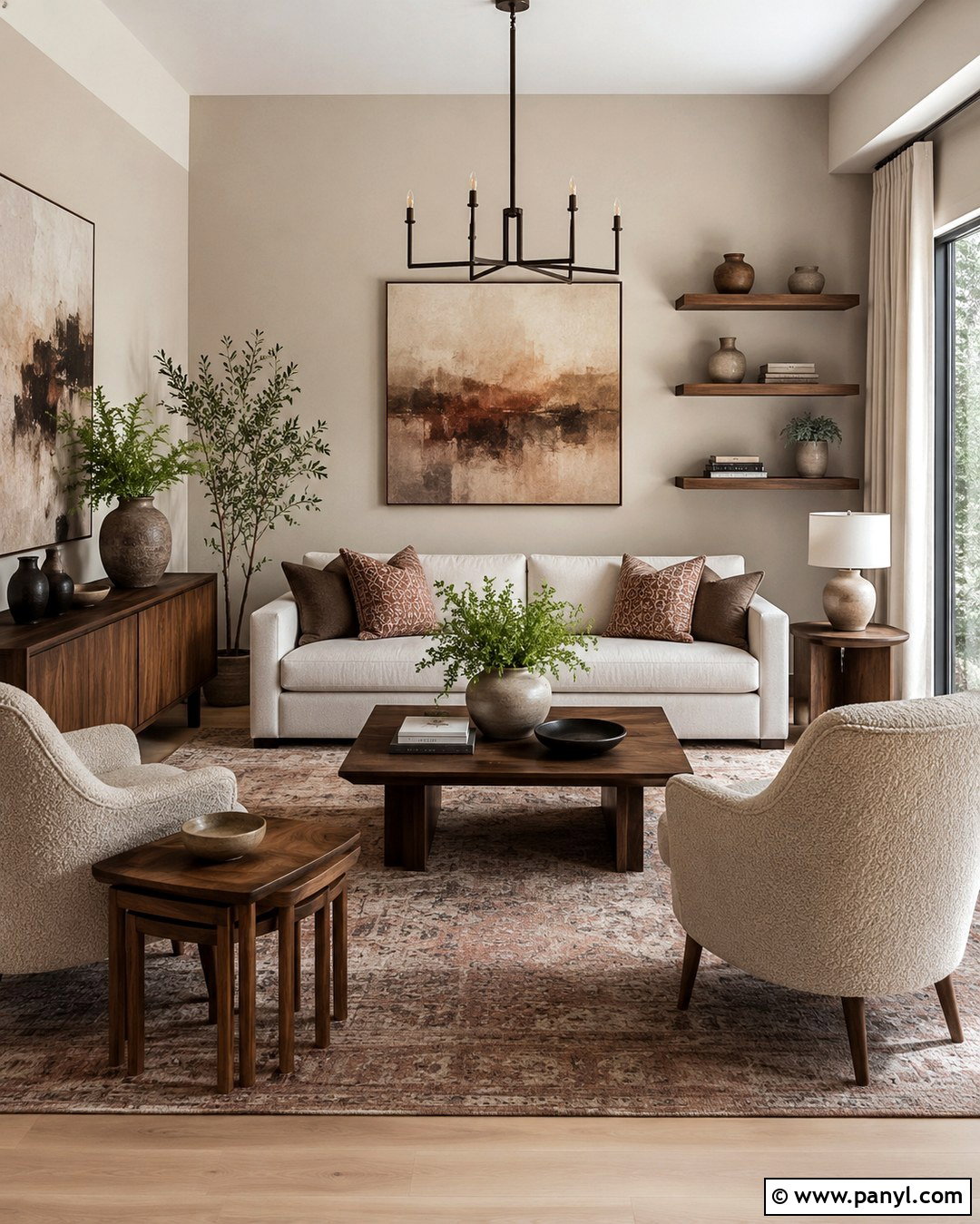 Mushroom Walls With Walnut Furniture - 20 Best Wall Color For Walnut Furniture Ideas