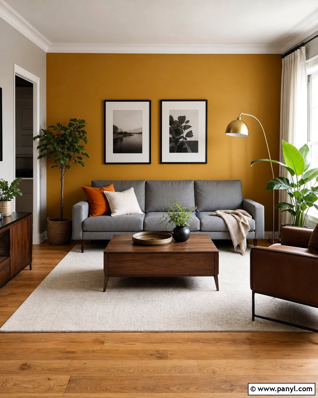 20 Mustard And Grey Walls for a Bold, Cozy Modern Home