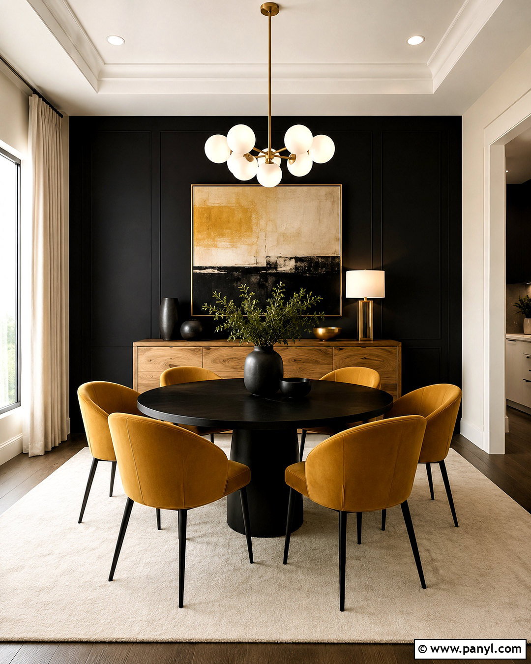 Mustard And Black Dining Room - 20 mustard dining room ideas